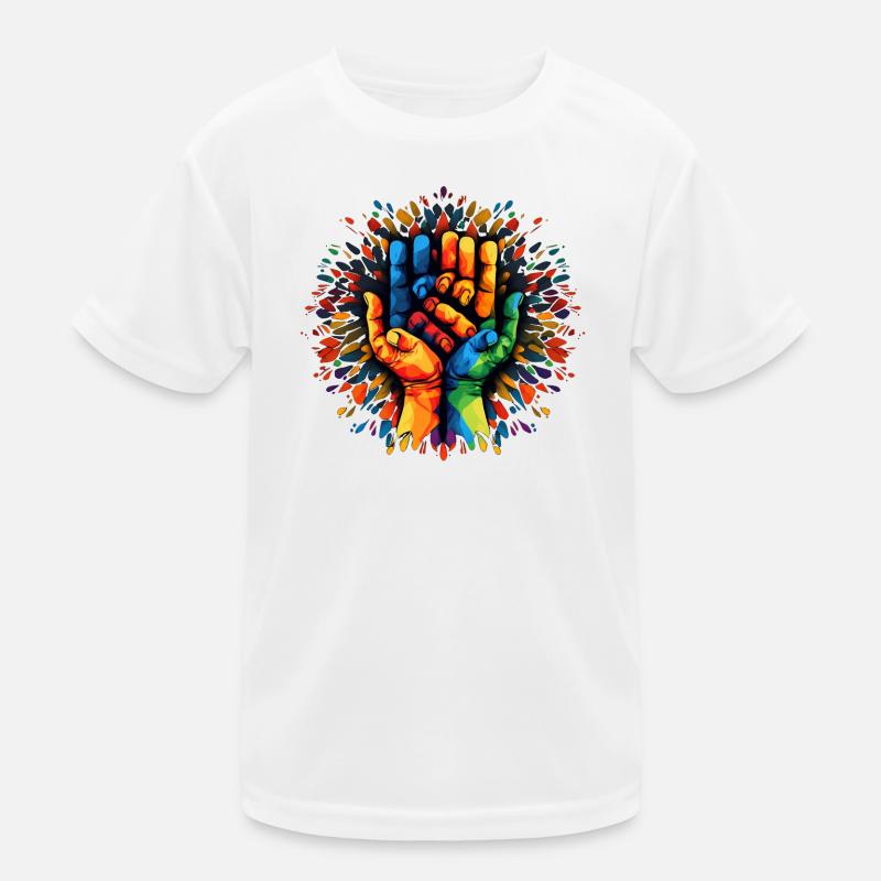 Sharing is Caring - Community - Helfende Hand Kinder Funktions-T-Shirt