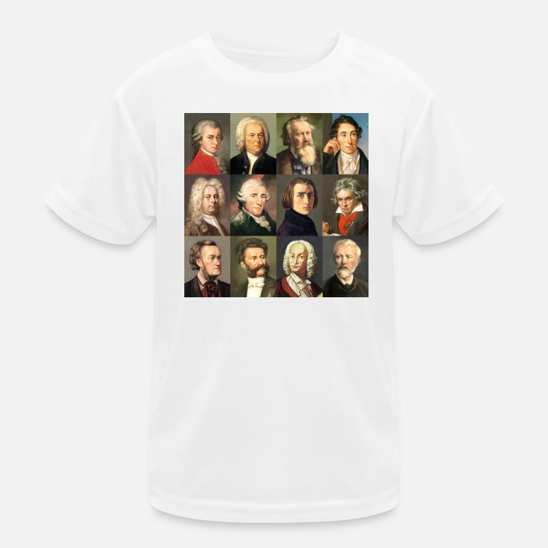 12 classical composers ... from Bach to Wagner Kids Functional T-Shirt