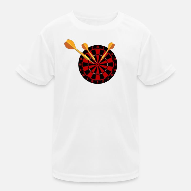 Dart Pfeile und Dartscheibe Kinder Funktions-T-Shirt