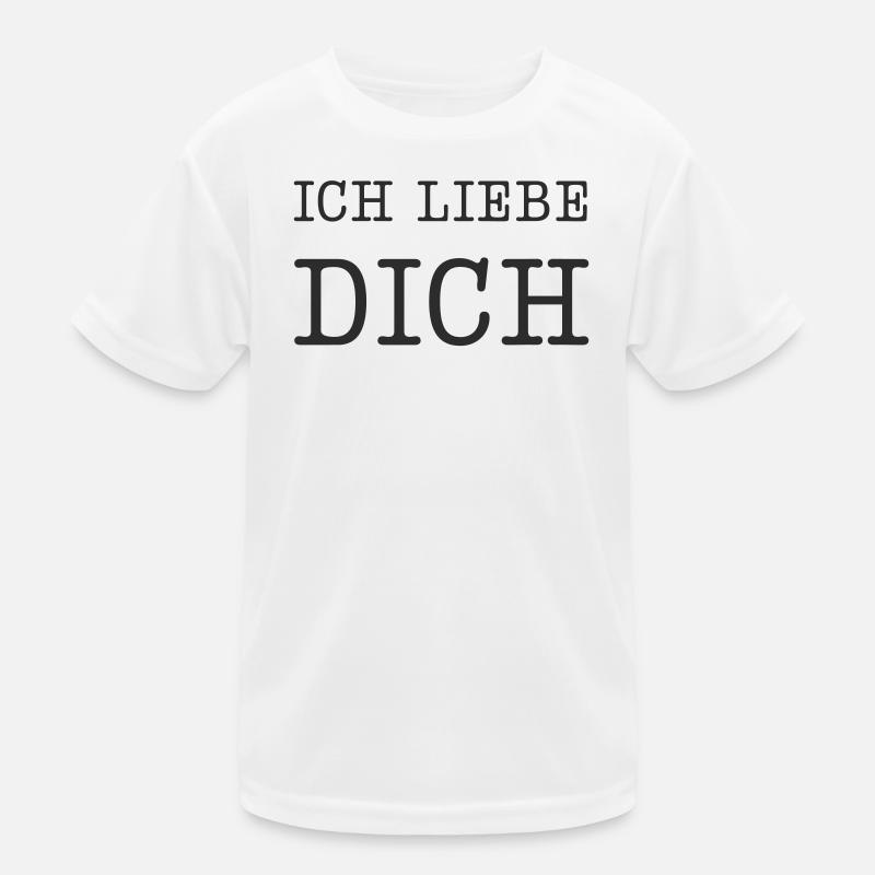 Ich liebe dich Kinder Funktions-T-Shirt
