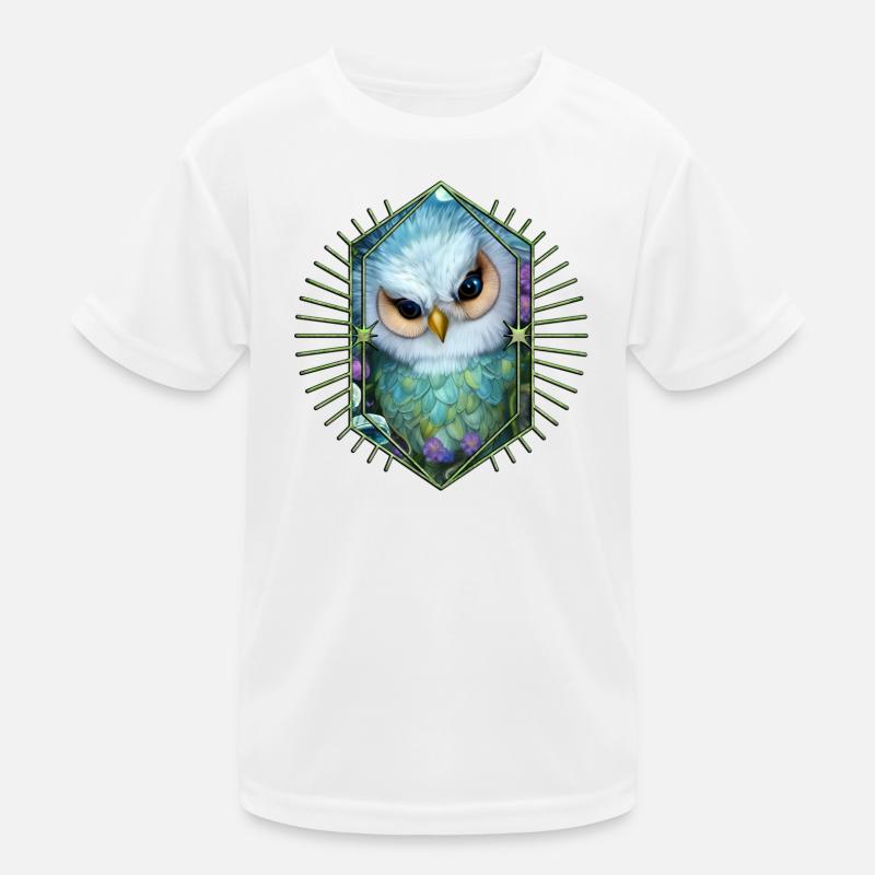 Niedliche Eule die Vögel der Nacht Kinder Funktions-T-Shirt