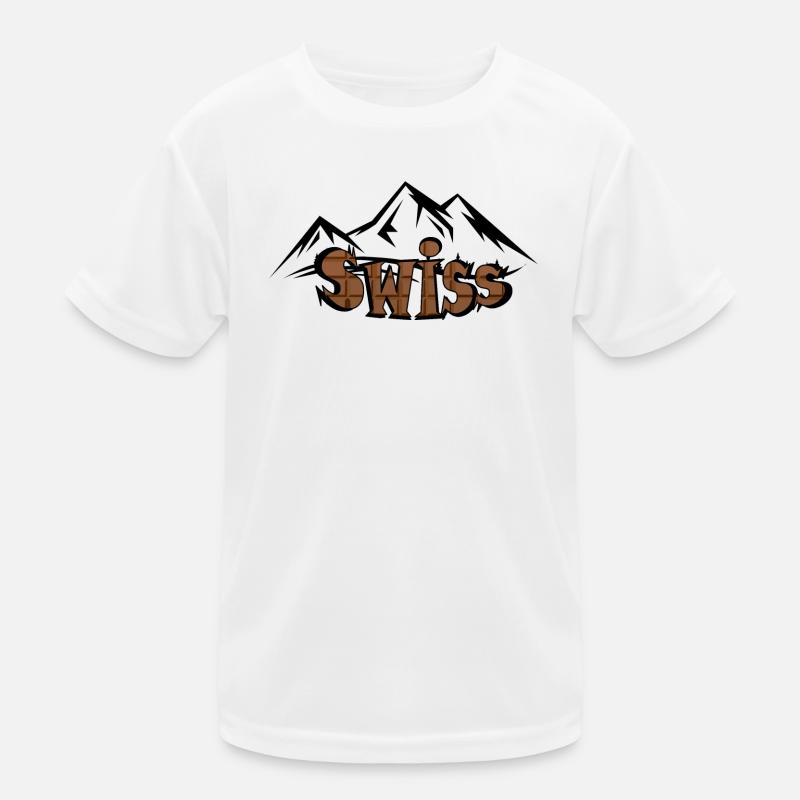 Schweizer Bergschokolade Kinder Funktions-T-Shirt