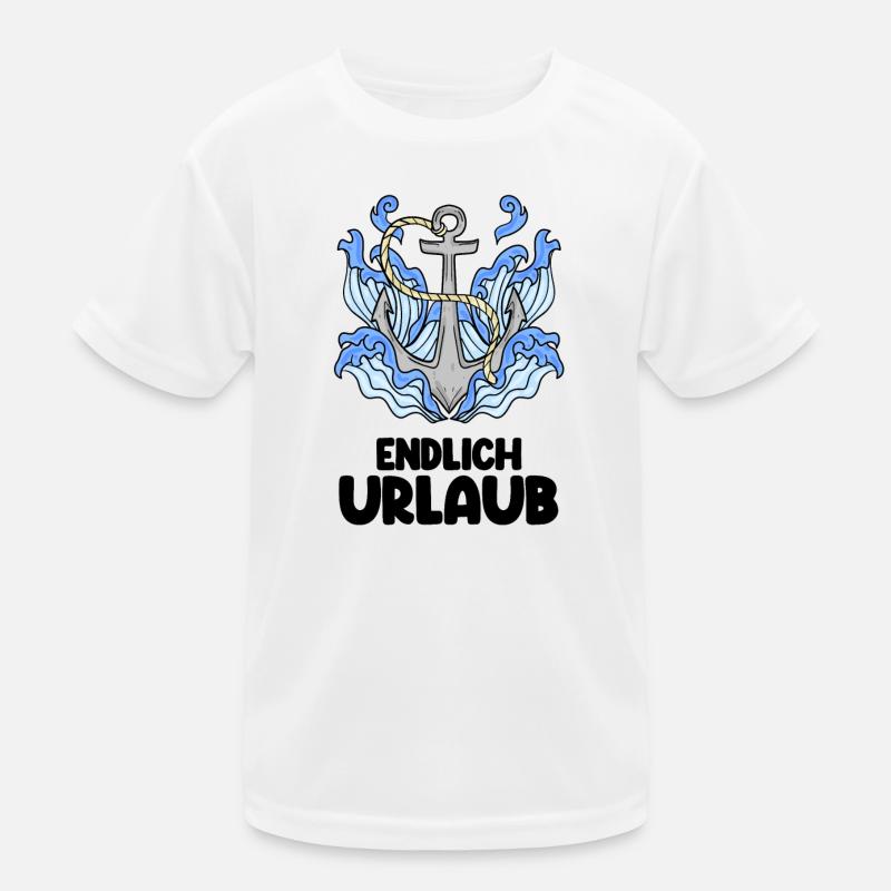 Urlaub Anker Nordsee Kinder Funktions-T-Shirt
