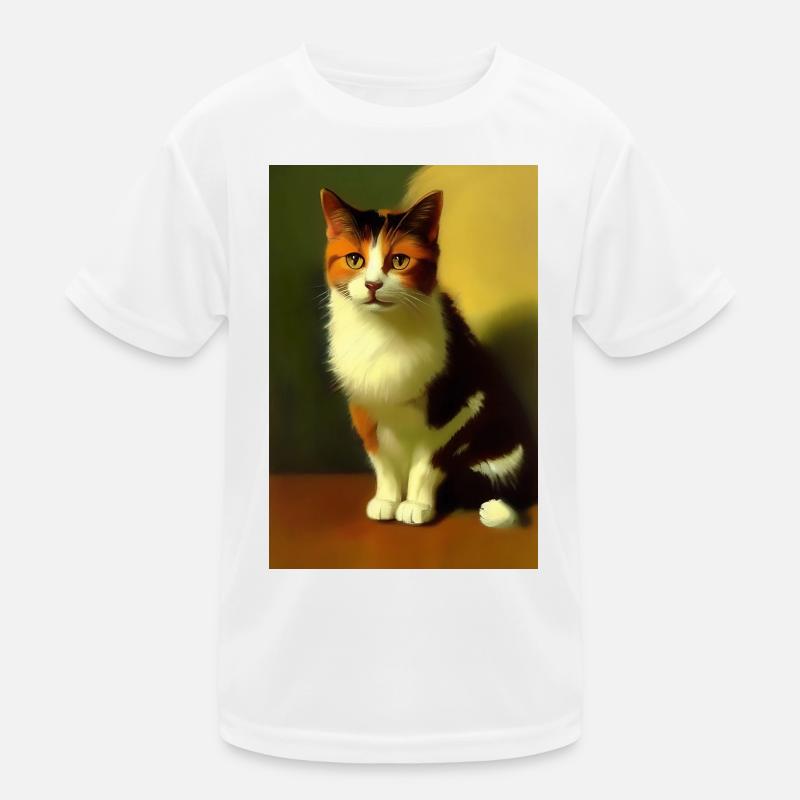 Cat Image Kids Functional T-Shirt