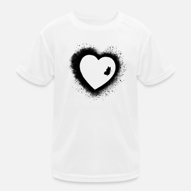 Schmetterlingsherz Kinder Funktions-T-Shirt