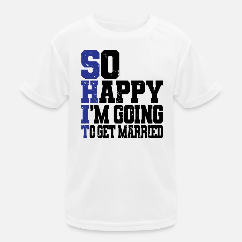 Funny Bachelor Party Engagement Wedding Married Kids Functional T-Shirt