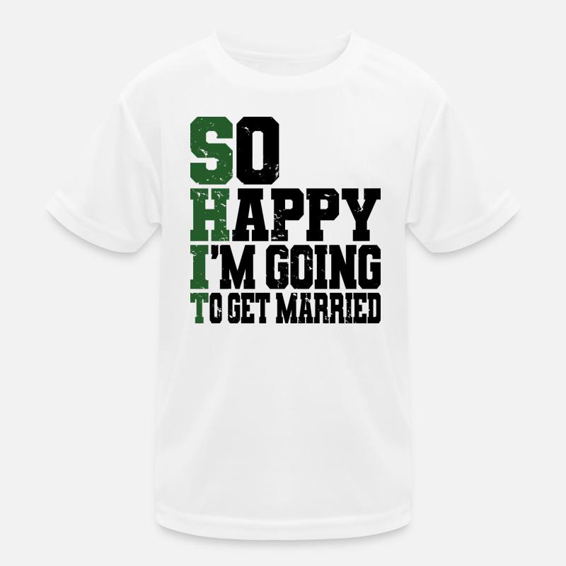 Funny Bachelor Party Engagement Wedding Married Kids Functional T-Shirt