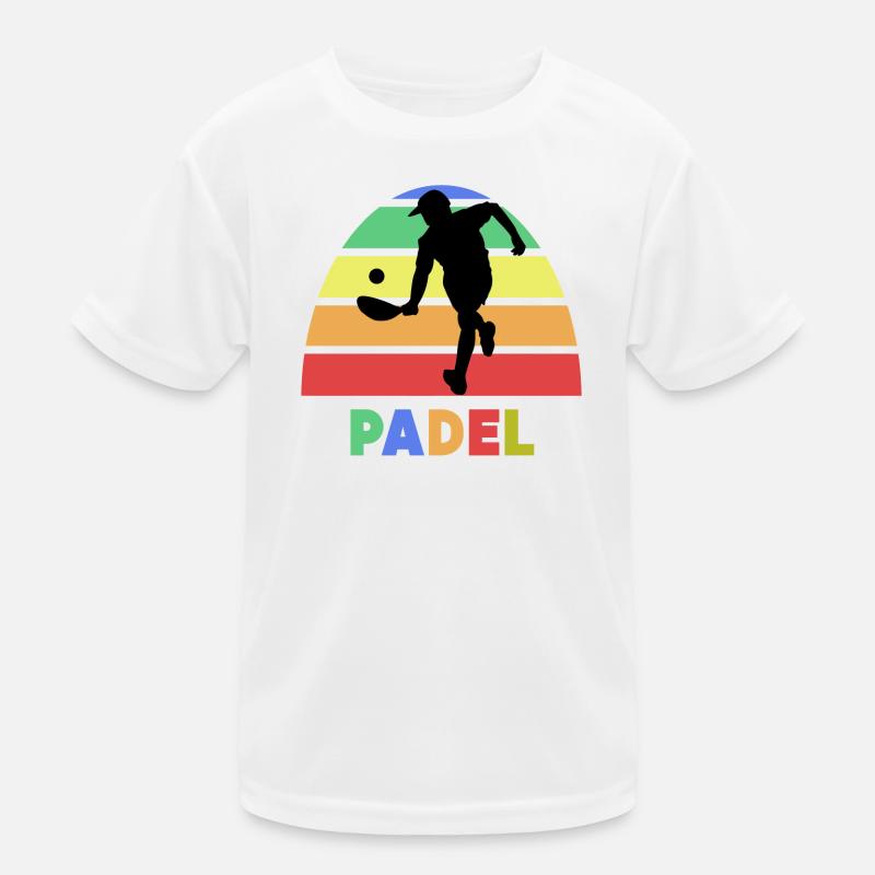 Padel Spruch Training Ball Racket Spieler Turnier Kinder Funktions-T-Shirt