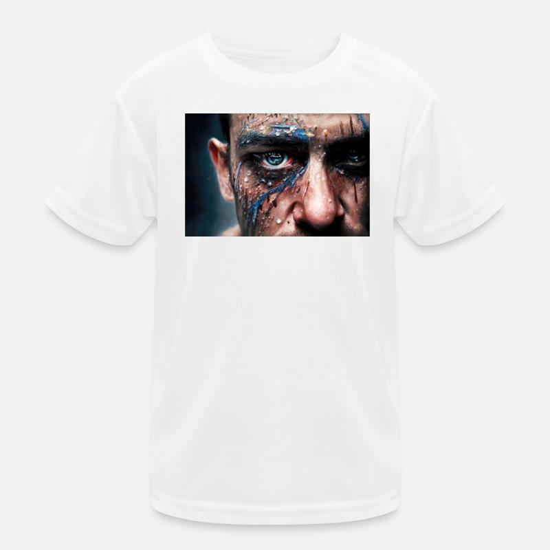 Disturbing man's face Kids Functional T-Shirt