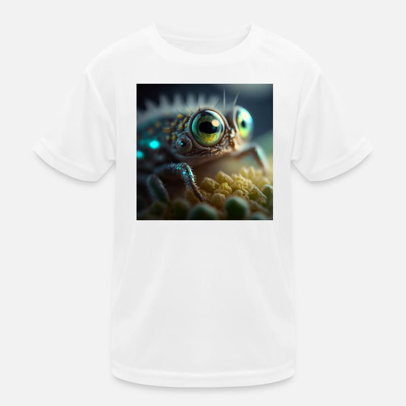 Photo macro creature 02 - Kids Functional T-Shirt - white