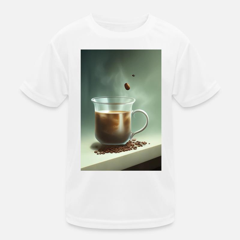 Café, grains de café T-shirt sport Enfant