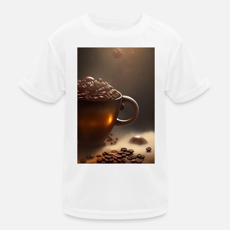 Coffee, coffee beans Kids Functional T-Shirt