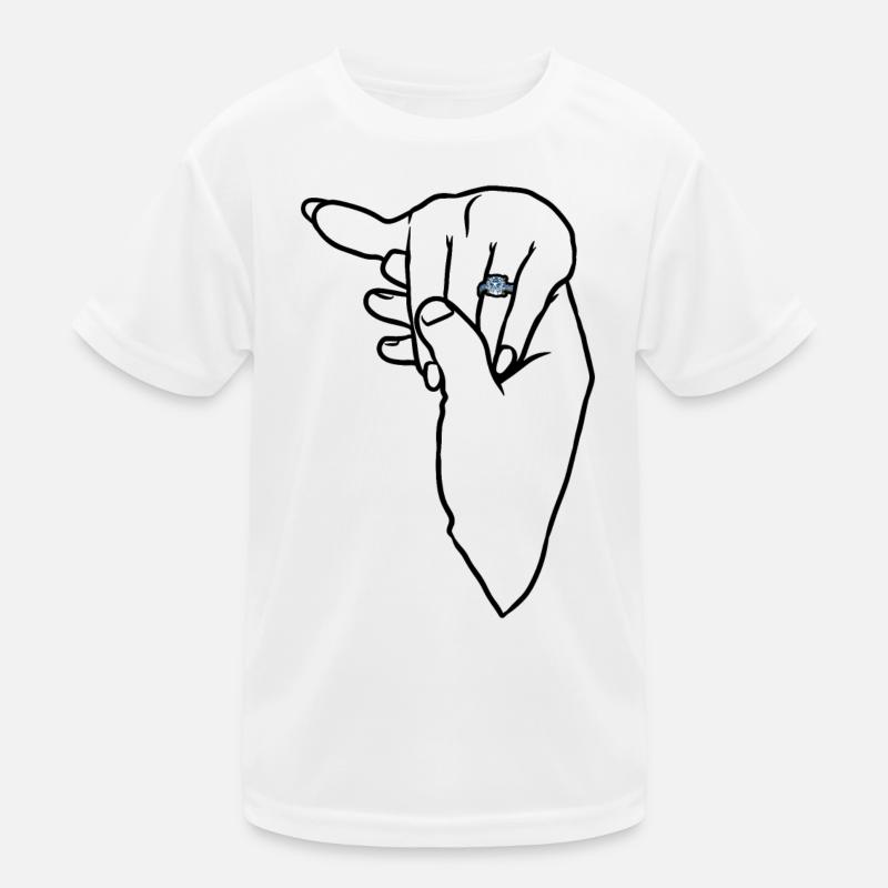 Verlobungs-Ehering-Hand Kinder Funktions-T-Shirt