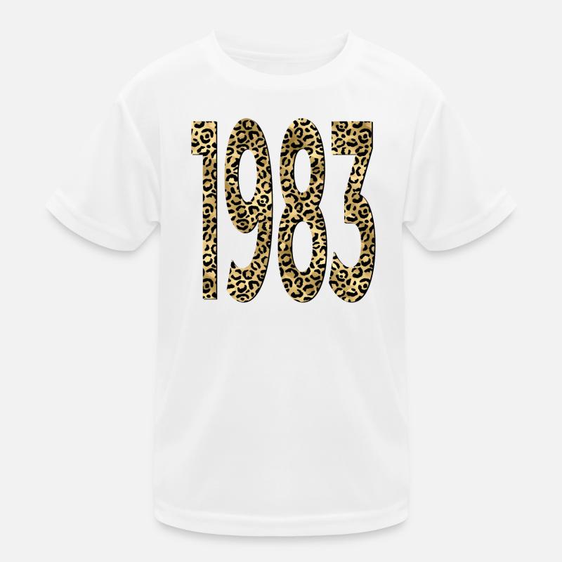 Numéro 1983 - Imprimé Léopard - Anniversaire T-shirt sport Enfant