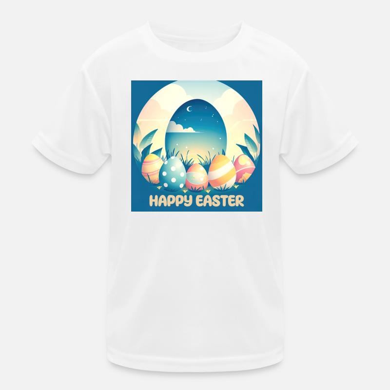 Happy Easter, Easter Egg Kids Functional T-Shirt
