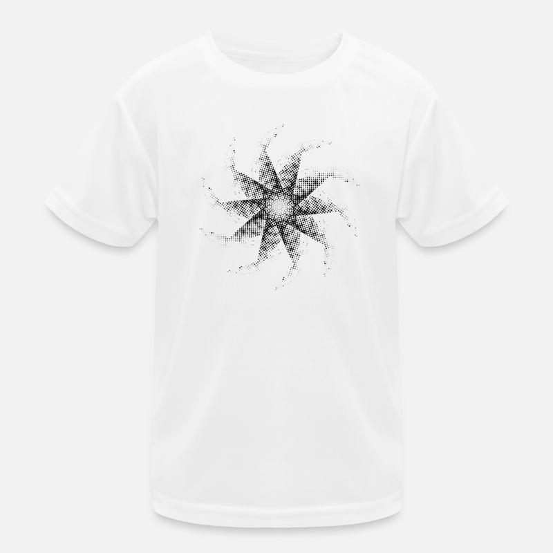 dotted shape gyroscopic polygon pinwheel Kids Functional T-Shirt