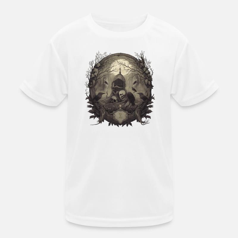 Gothic - Kinder Funktions-T-Shirt - Weiß