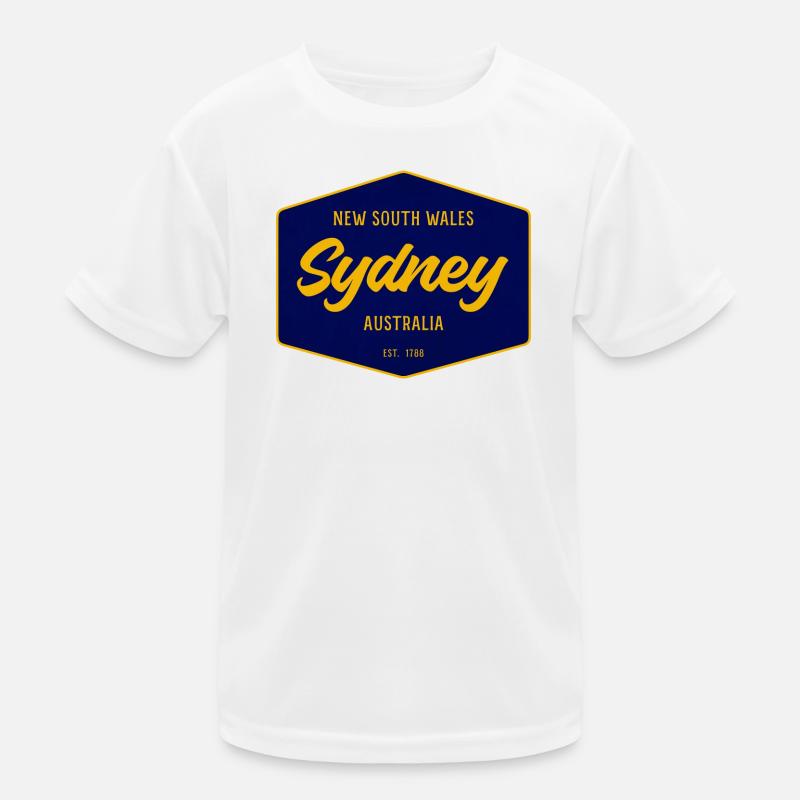 Sydney Schild Vintage Schrift Kinder Funktions-T-Shirt