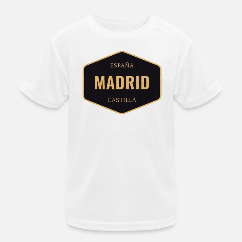 Madrid Castilla Vintage Abzeichen Kinder Funktions-T-Shirt
