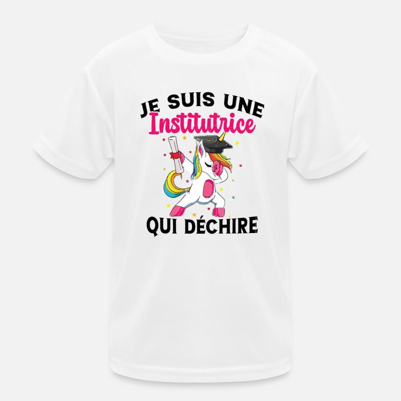 Femme Institutrice Qui Déchire Idée Enseignant T-shirt sport Enfant