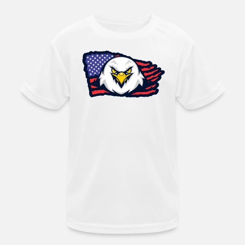 Aigle américain avec drapeau T-shirt sport Enfant
