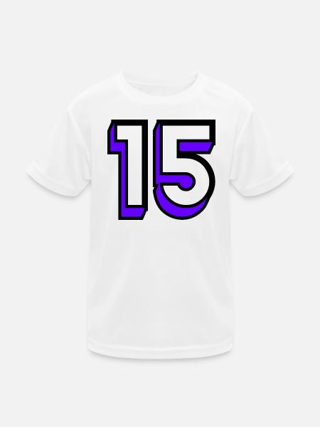 15. 15 YEARS. 15th ANNIVERSARY. BIRTHDAY 15 YEARS. - Kids Functional T-Shirt - white - Front