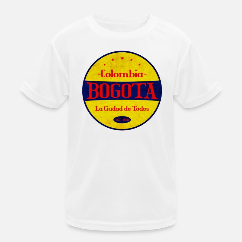 Bogotá Emblem mit Flaggenfarben Kolumbiens Kinder Funktions-T-Shirt
