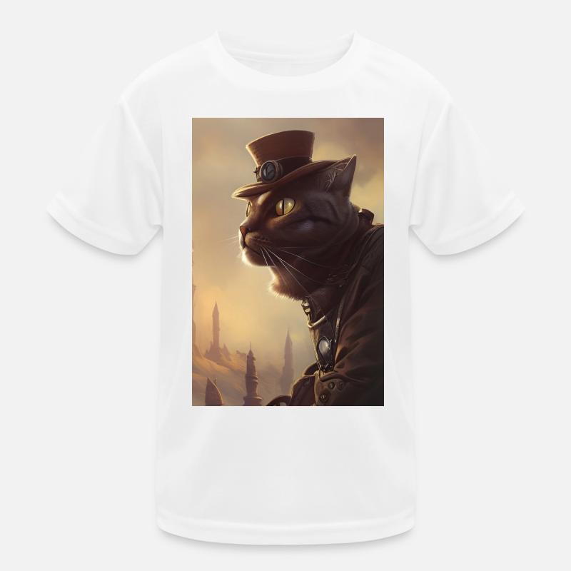 Herr Katze Kinder Funktions-T-Shirt