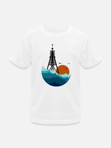 Bake n Sea - Kinder Funktions-T-Shirt - Weiß