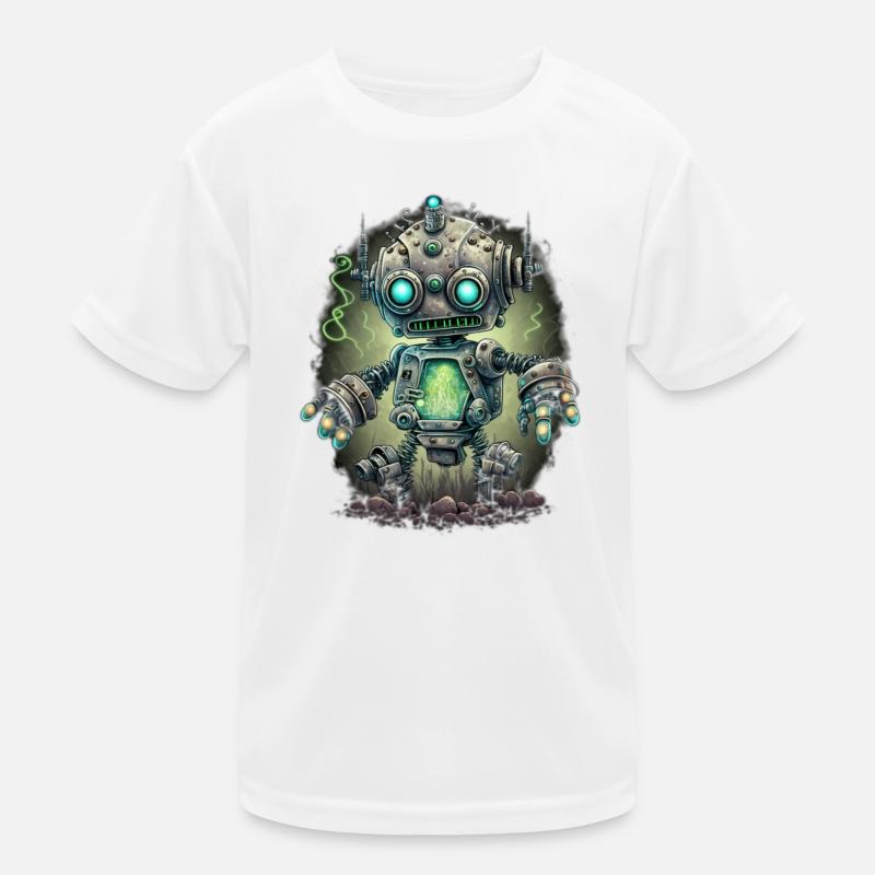 Neon Steampunk Roboter Kinder Funktions-T-Shirt