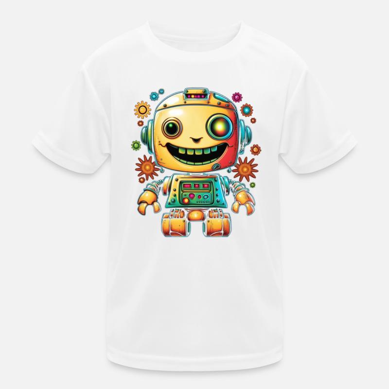 Neon Robot Pop Gear Kids Functional T-Shirt