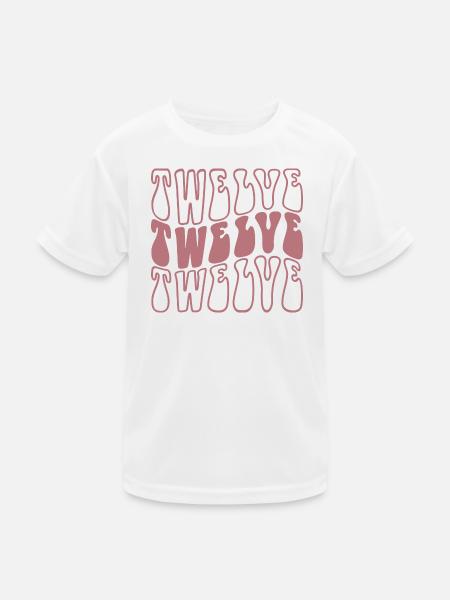 Twelve 12th Birthday Girls 12 Years Old - Kids Functional T-Shirt - white - Front