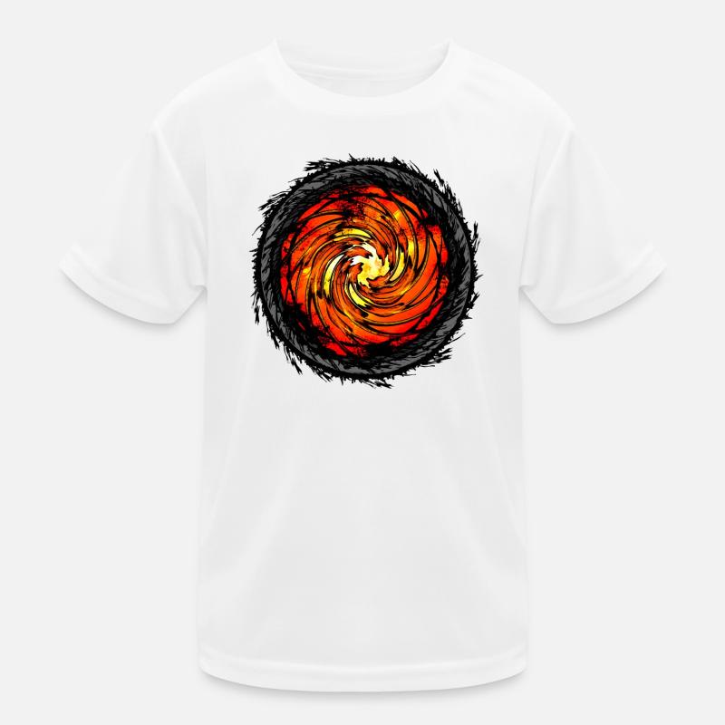 Fiery Hurricane Color Design Kids Functional T-Shirt