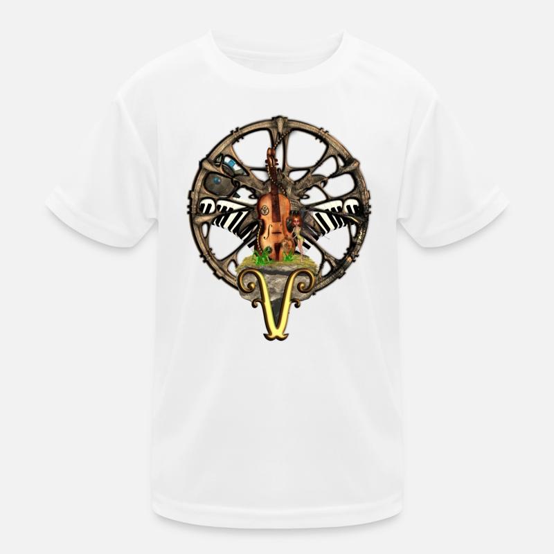 Violon steampunk avec petite fée T-shirt sport Enfant