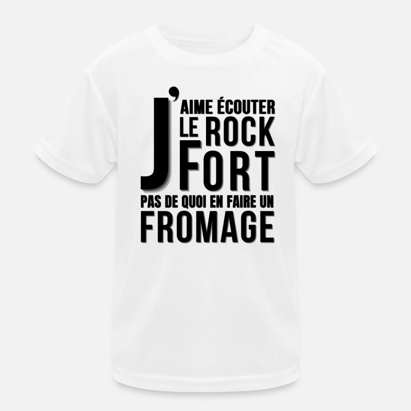 fromage, Roquefort, rock T-shirt sport Enfant