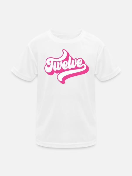 Twelve 12th Birthday For Girls 12 Years Old - Kids Functional T-Shirt - white - Front