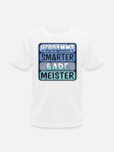 Bademeister - SCHWIMMEN FREIBAD - SEE - MEER - Kinder Funktions-T-Shirt - Weiß - Vorne