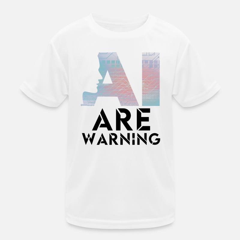 AI alert Caution artificial intelligence Kids Functional T-Shirt
