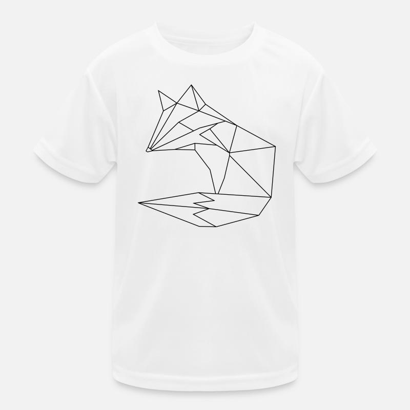 Fuchs im ORGAMI style Liniar Kinder Funktions-T-Shirt