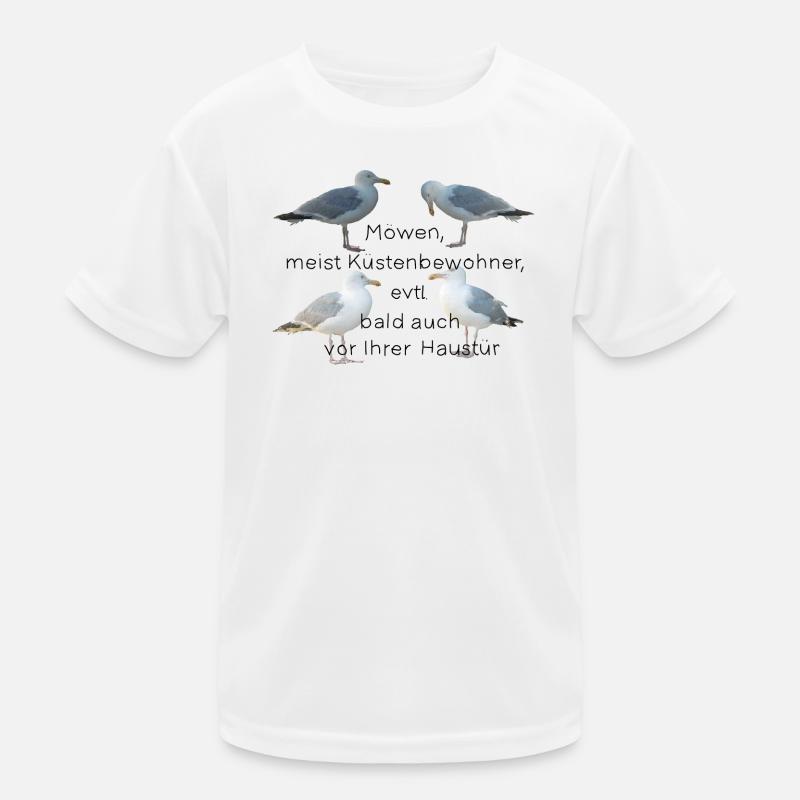 Möwen mit Spruch Kinder Funktions-T-Shirt