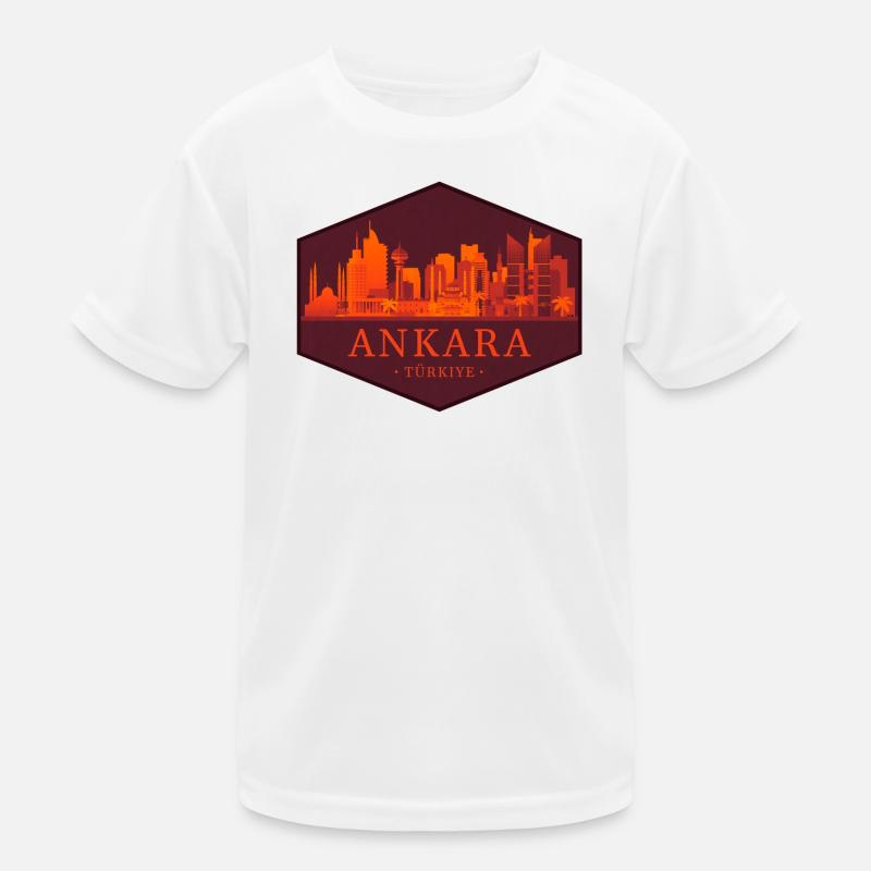 Ankara Skyline Abzeichen Kinder Funktions-T-Shirt