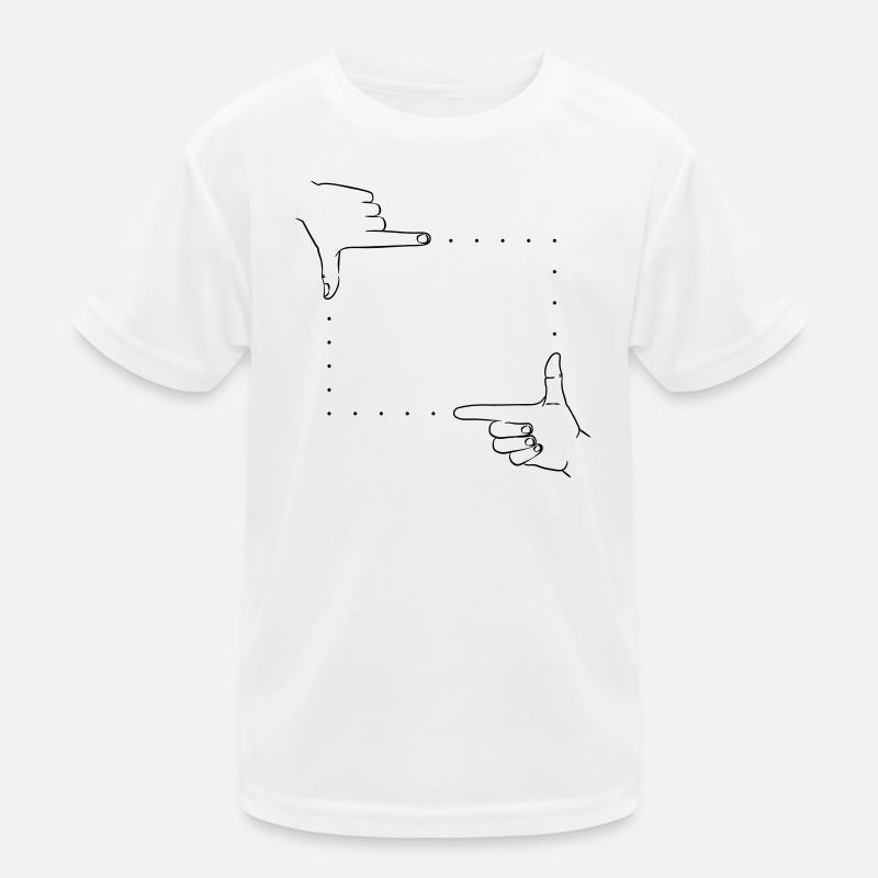 Handzeichen Bildausschnitt Kinder Funktions-T-Shirt