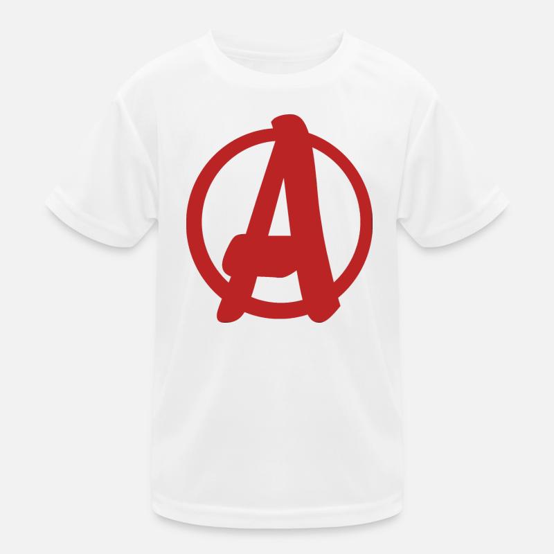 Cooles, einfaches A-Logo Kinder Funktions-T-Shirt