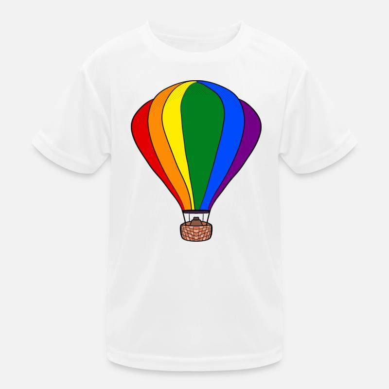 Regenbogen-Ballon Kinder Funktions-T-Shirt