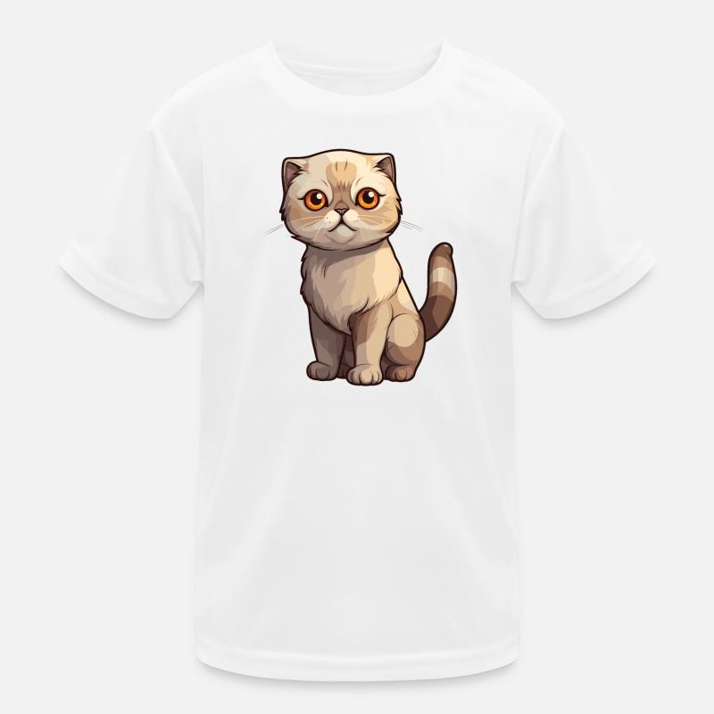 Chaton Scottish Fold de mauvaise humeur T-shirt sport Enfant