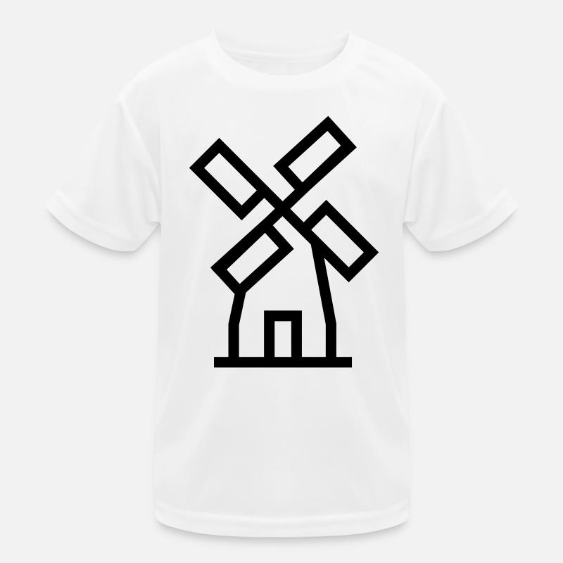 Windmill windmill air energy Kids Functional T-Shirt