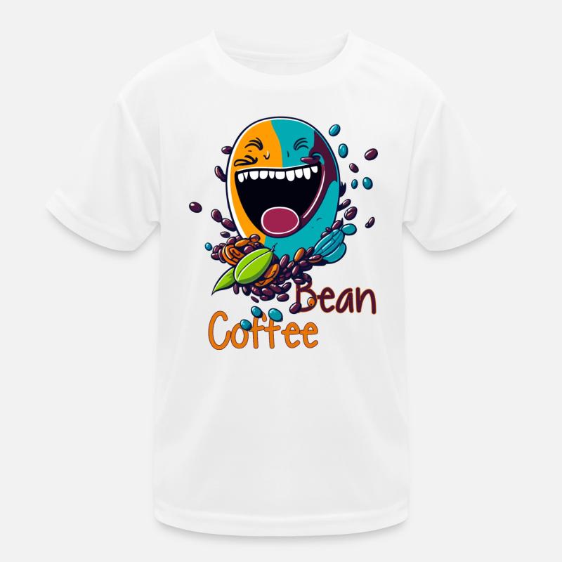 Lachende Kaffeebohne Kinder Funktions-T-Shirt