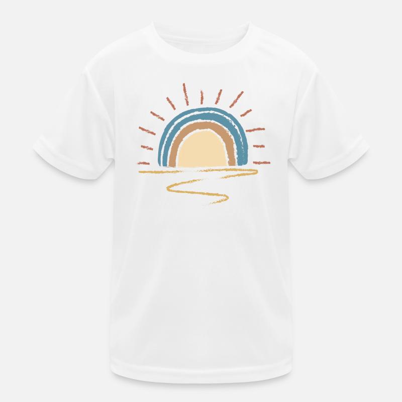 Pastel Sunrise Arc Kids Functional T-Shirt