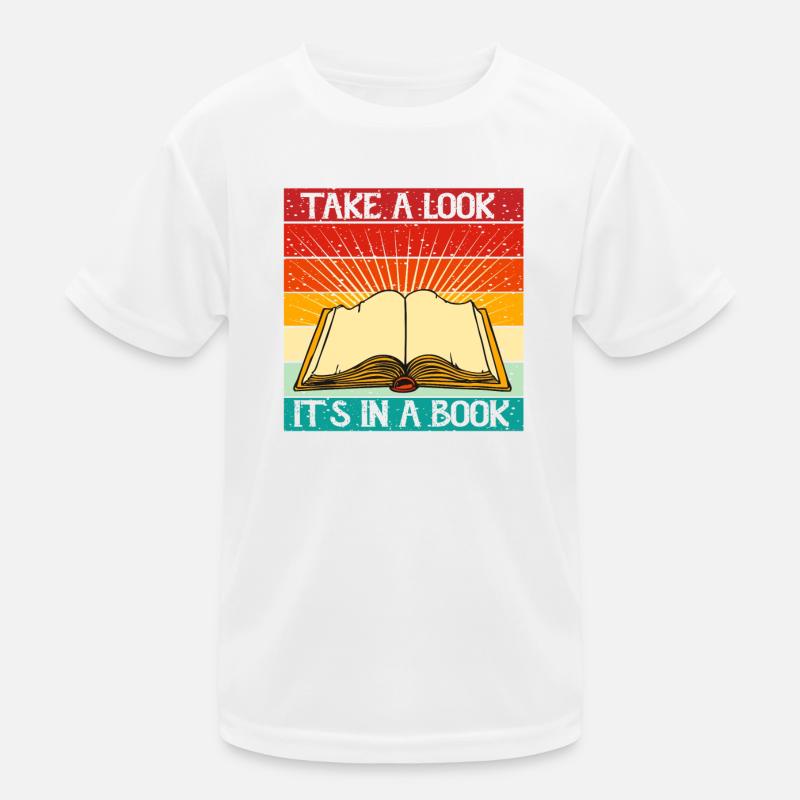 Take a look, it's in a book - retro Kids Functional T-Shirt