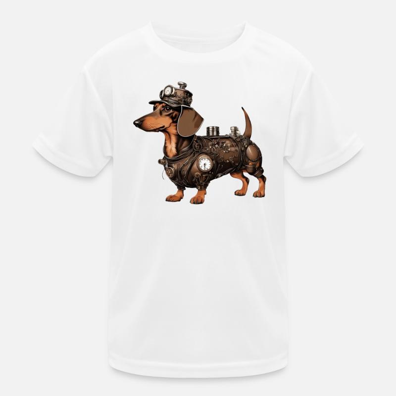 Le teckel Steampunk | Teckel T-shirt sport Enfant